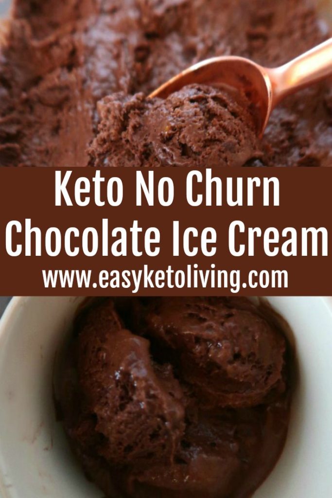 Keto Chocolate Ice Cream Recipe - Easy No Churn Low Carb Ice Cream