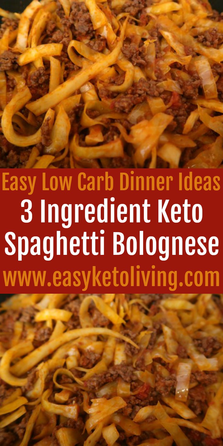 Keto Spaghetti Bolognese Recipe - Easy 3 Ingredient Low Carb Dinner