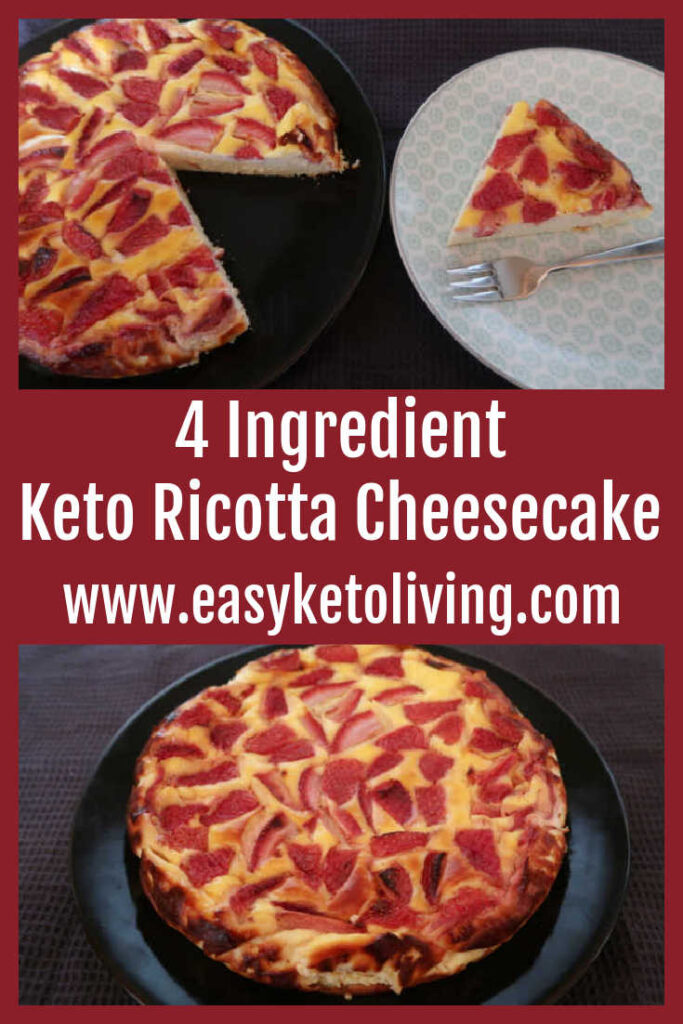 Keto Ricotta Cheesecake Recipe - 4 Ingredient Low Carb Dessert