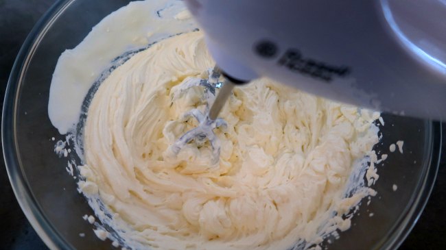 Whisking mousse together